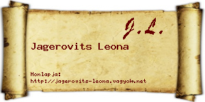 Jagerovits Leona névjegykártya